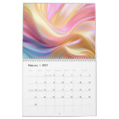 Calendrier Soie pastel colorée (Feb 2027)