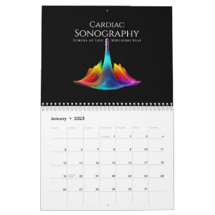 Calendrier Sonographie Cardiaque - Ondes Ultrasoniques Coloré