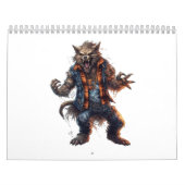 Calendrier sorcière à visage d'animal halloween (Protection)