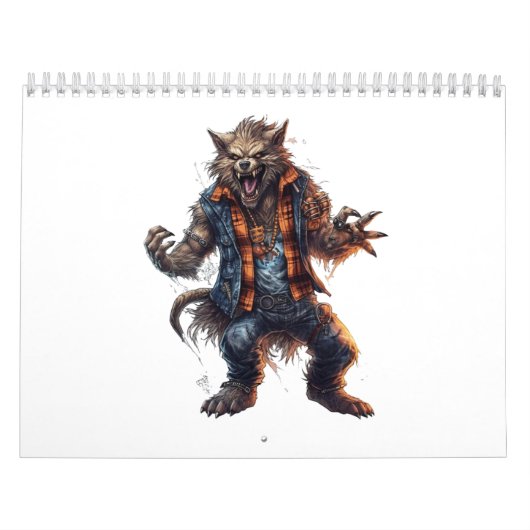 Calendrier sorcière à visage d'animal halloween (Protection)