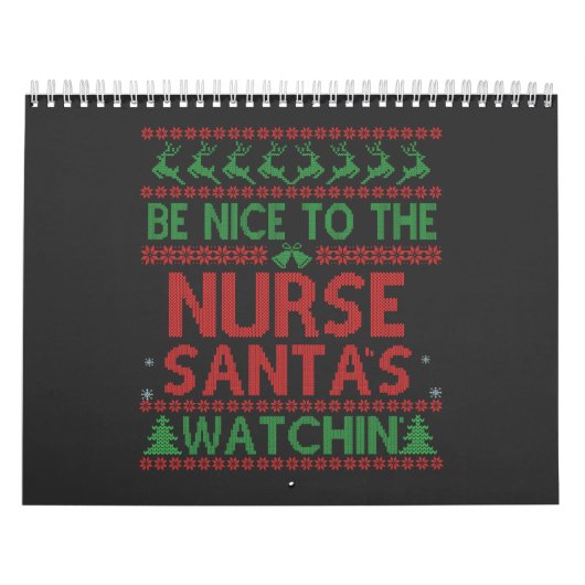 Calendrier Soyez gentil avec l'infirmière Père Noël en train  (Protection)