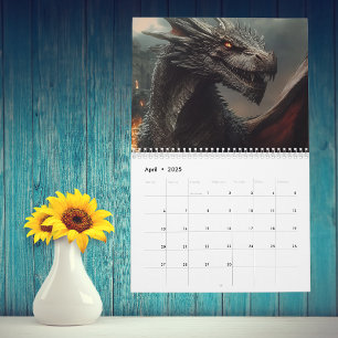 Calendrier Soyez ici Dragons N'importe quelle année Calendrie
