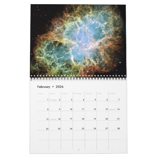 Calendrier spatial (Feb 2026)