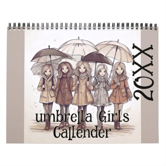 Calendrier Spectaculaire et magnifique aquarelle filles parap (Protection)