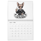 Calendrier Sphynx Cat Humor Art | Flexible Quote Design (Mar 2026)