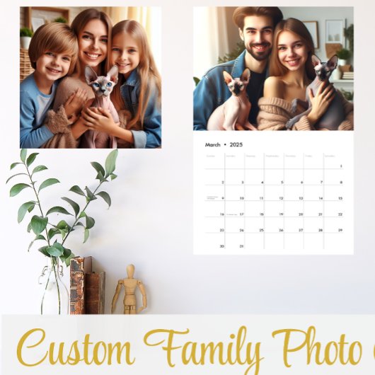 Calendrier Sphynx Kitten 2025 Photo personnalisée