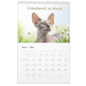 Calendrier Sphynx Speaks: Editable Monthly Cat Humor Art (Mar 2026)