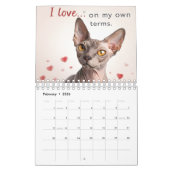 Calendrier Sphynx Speaks: Editable Monthly Cat Humor Art (Feb 2026)