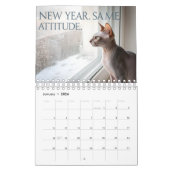 Calendrier Sphynx Speaks: Editable Monthly Cat Humor Art (Jan 2026)