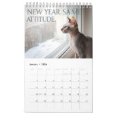 Calendrier Sphynx Speaks: Editable Monthly Cat Humor Art (Jan 2026)