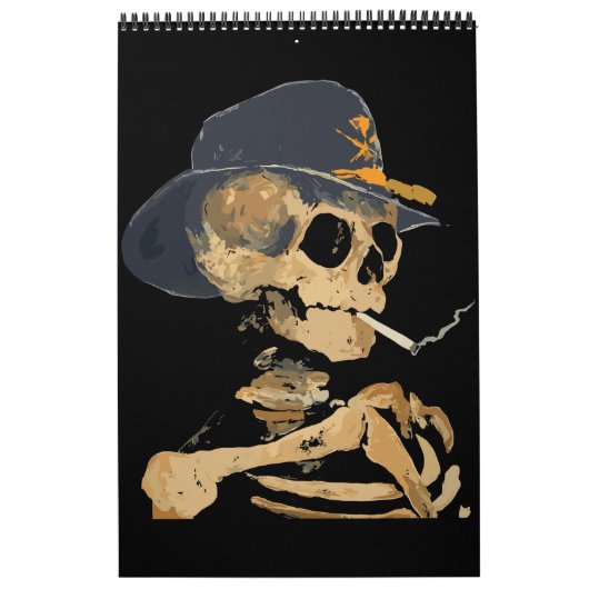 Calendrier Squelette de Cow-boy Fumeur (Protection)