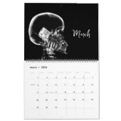 Calendrier Squelette X-Ray noir & blanc (Mar 2026)