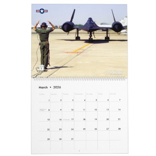CALENDRIER SR-71 BLACKBIRD (Mar 2026)