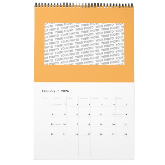 Calendrier Sri Yantra - Symbole hindouiste Design 1 (Feb 2026)