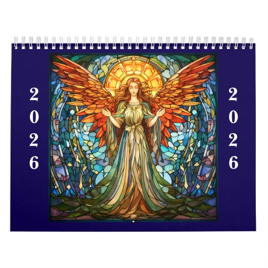 Calendrier stained glass angels 2026 (Protection)