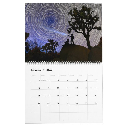 Calendrier Star Trails (Feb 2026)