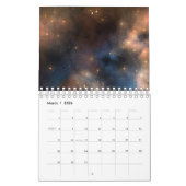 Calendrier Starry Stars Space Galaxy Blue Black Motif (Mar 2026)