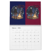 Calendrier Starry Warmth - Lumberjack Anime Boy by Campfire (Feb 2026)