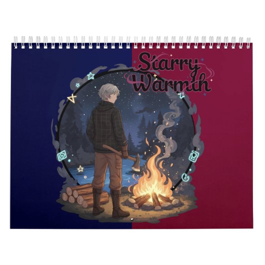 Calendrier Starry Warmth - Lumberjack Anime Boy by Campfire (Protection)