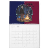 Calendrier Starry Warmth - Lumberjack Anime Boy by Campfire (Jan 2026)