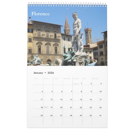 Calendrier Statues et sculptures de 12 mois (Jan 2026)