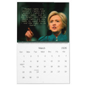 Calendrier Statut de Hillary Rodham Clinton des femmes (Mar 2026)