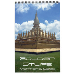 Calendrier stupa d'or cambodia