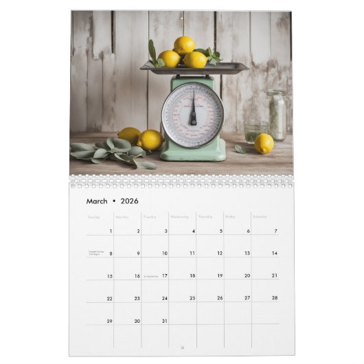 Calendrier Style agricole (Mar 2026)