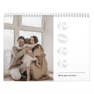 Calendrier Style minimaliste moderne typographie photo de fam