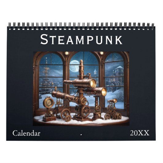 Calendrier Stylo esthétique Cool rétro Cogs Gears Steampunk (Protection)