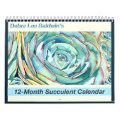 Calendrier Succulent de 12 mois par Debra Lee Bald (Protection)