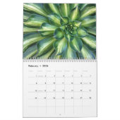 Calendrier Succulents avec spirales Fibonacci (Feb 2026)