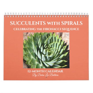 Calendrier Succulents avec spirales Fibonacci