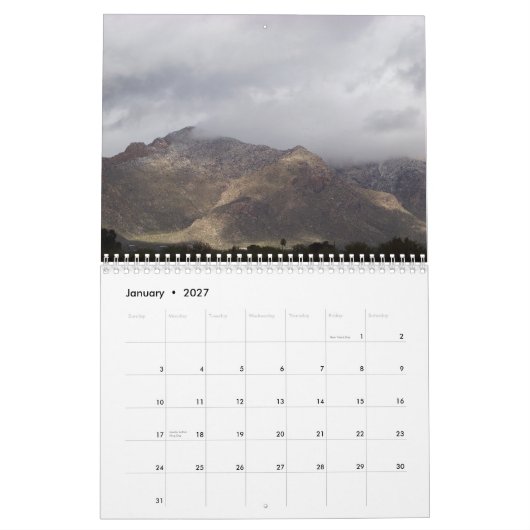 Calendrier Sud-ouest américain (Jan 2027)