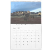 Calendrier sud-ouest du désert de l'Arizona (Mar 2027)
