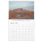 Calendrier sud-ouest du désert de l'Arizona (Feb 2027)
