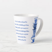 Calendrier suédois du café - Mug latte - Bleu (Angle droit)