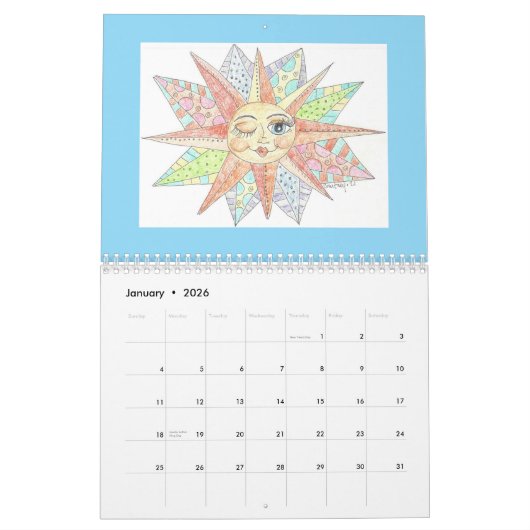 Calendrier Sun - sélectionnez votre date de début  (Jan 2026)