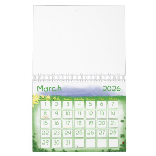 Calendrier Sunflower Bear Nature 2025 (Mar 2026)