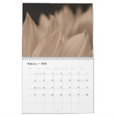 Calendrier Sunflower Petals in Sepia Tone (Feb 2026)