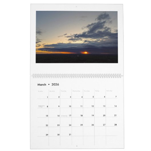 Calendrier Sunrise et Sunsets 2024 (Mar 2026)
