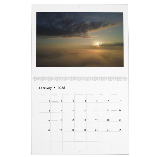Calendrier Sunrise et Sunsets 2024 (Feb 2026)