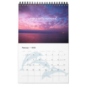 Calendrier Sunrise Sunsets Citations Paysage Photos Une page (Feb 2026)