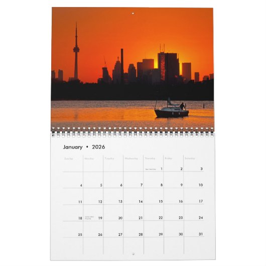 Calendrier Sunset Sail (Jan 2026)