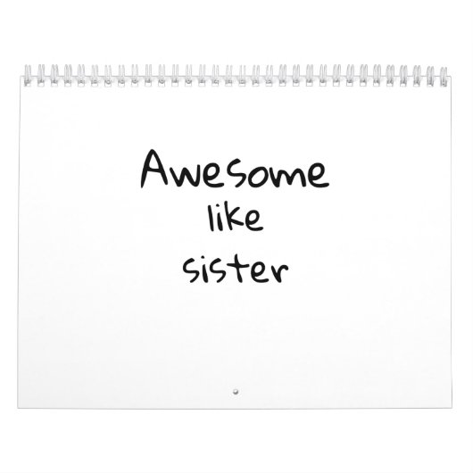 Calendrier Super comme soeur (Protection)