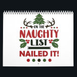 Calendrier Sur La Liste Coquine Nail It Funny Christmas<br><div class="desc">citation de noël drôle,  père Noël naughty list,  cloué it humour,  noël 2025 xmas,  santa claus blague,  elf humour,  coquine de noël,  cadeau d'humour festif,  xmas naughty list,  noël drôle slogan</div>