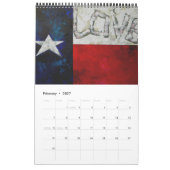 Calendrier sur une page de San Antonio (Feb 2027)
