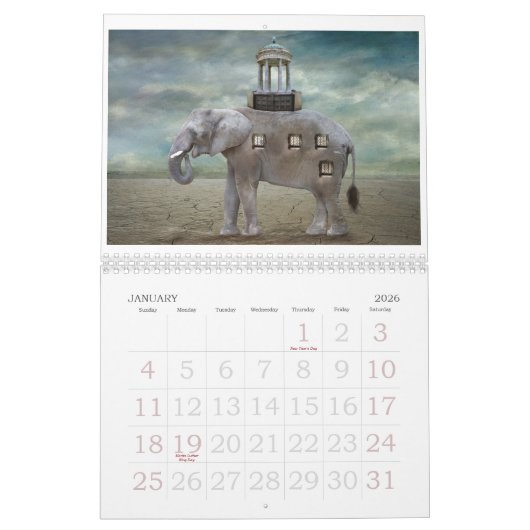 Calendrier Surreal Calendar (Jan 2026)