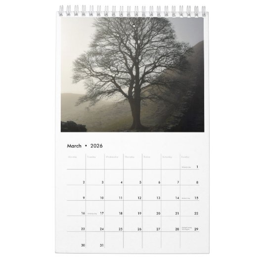 Calendrier Sycamore Gap 2024 (Mar 2026)