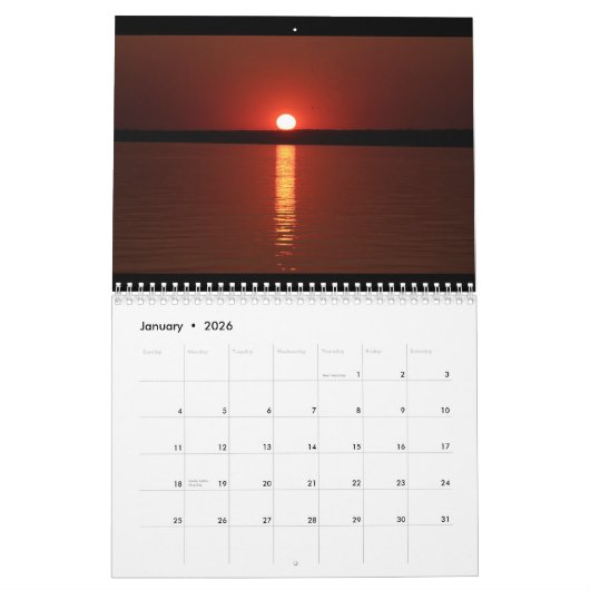 Calendrier Sylvan Beach Sunsets Calendar (Jan 2026)